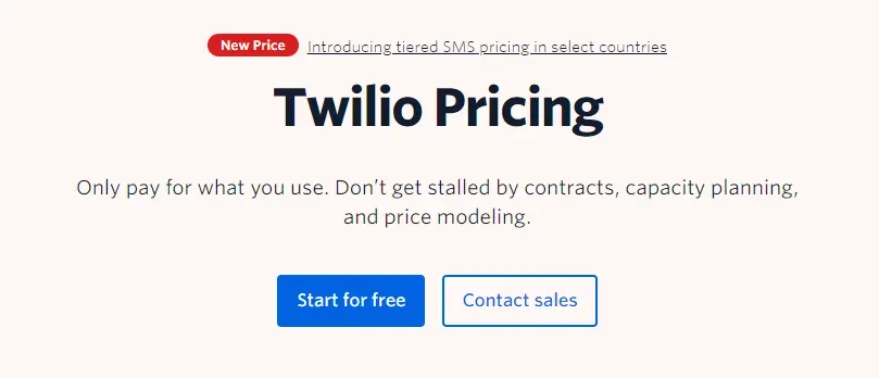 Twilio Pricing Image
