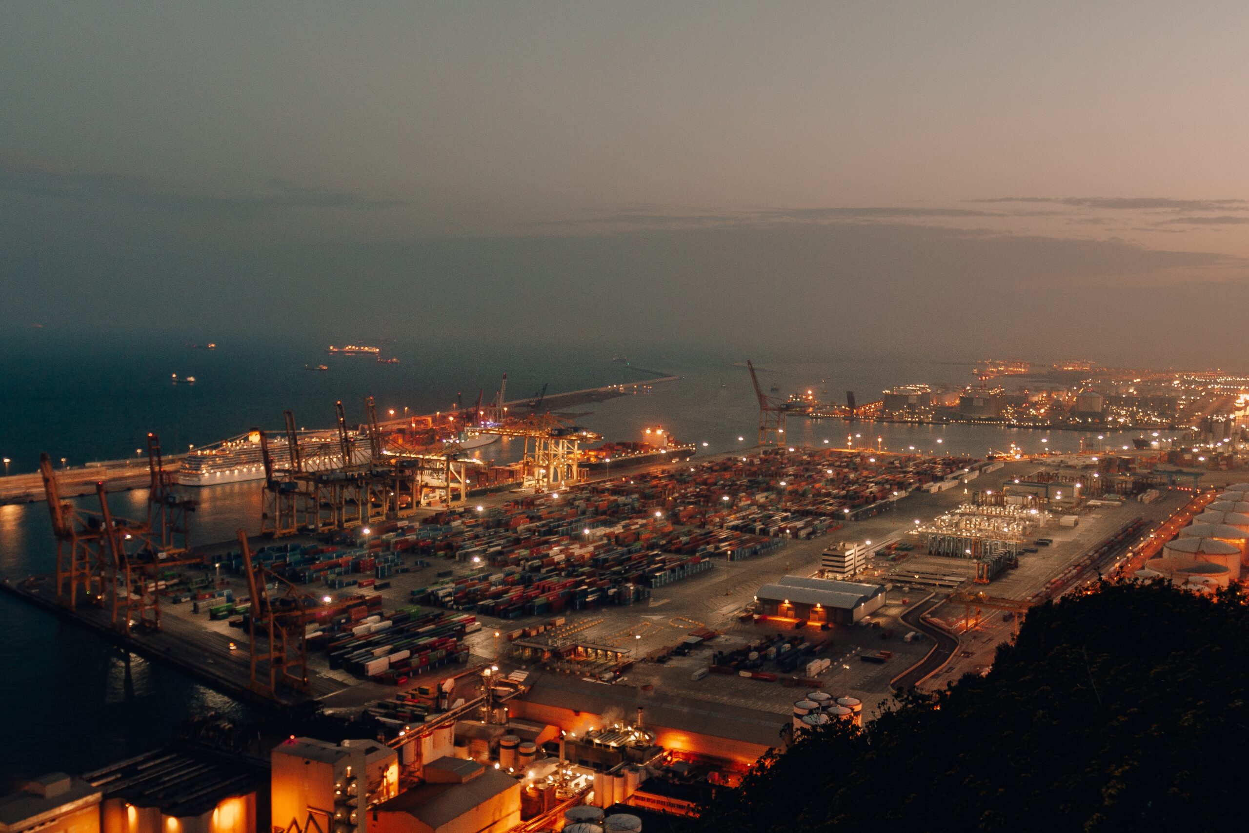 Image of Port With Loaded Ship